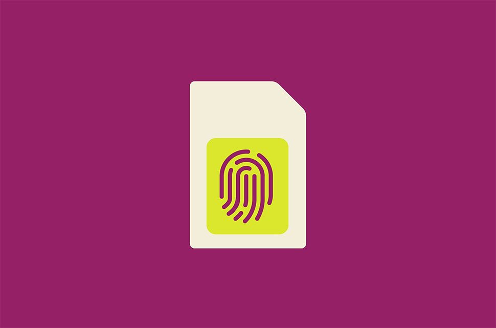 SIM-card with fingerprint biometric