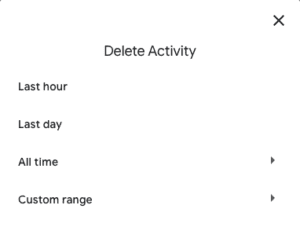 Elimina tutti i tuoi dati Google