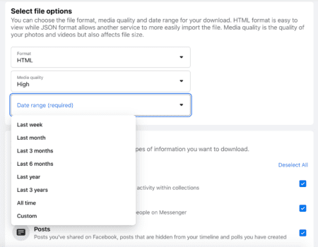 Scegli come vuoi ricevere le informazioni di Facebook.