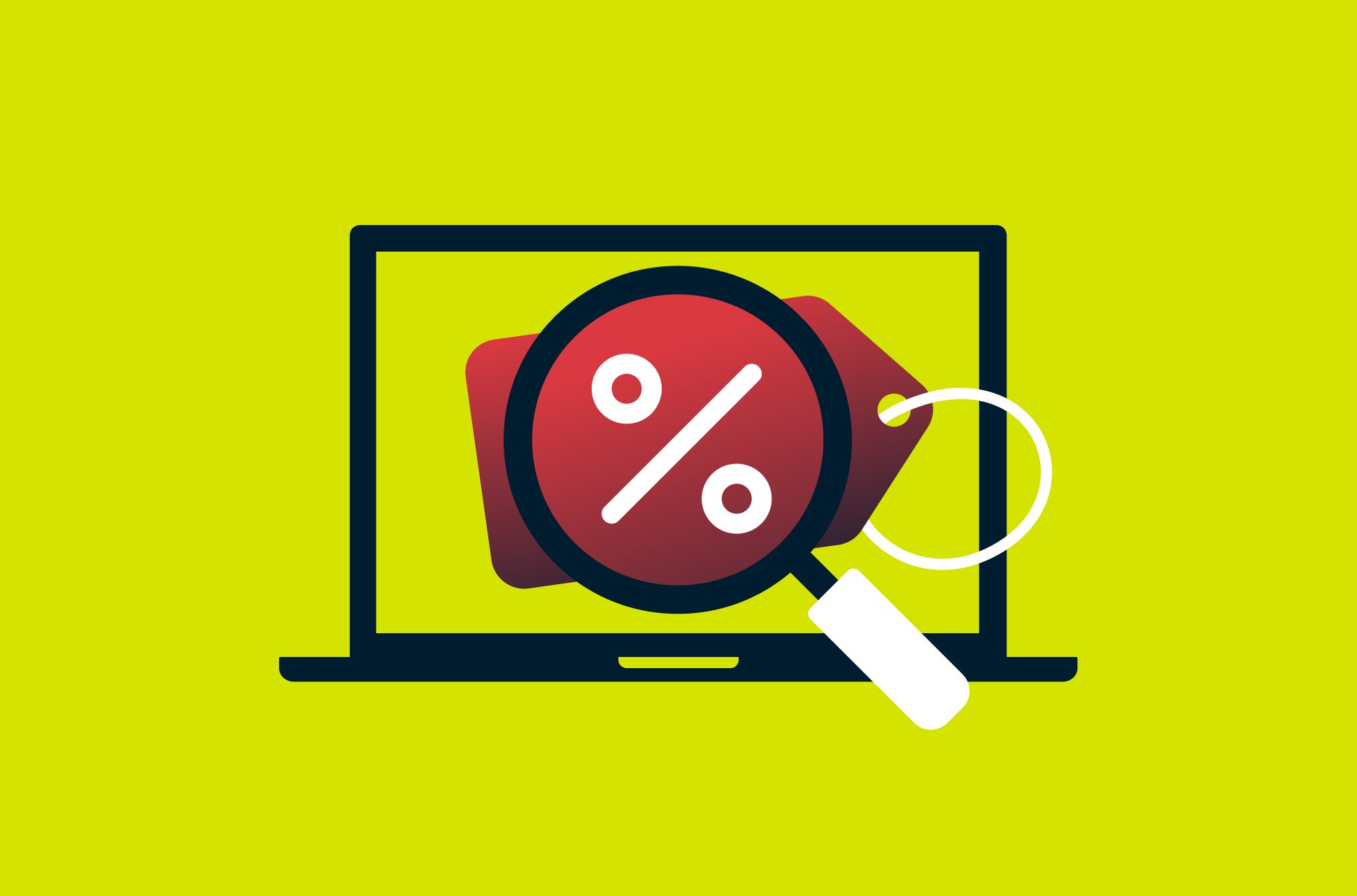 Price tag on laptop screen.