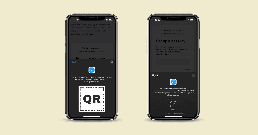 How to create an account with passkey