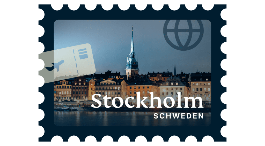 Stockholm, dargestellt auf einer Briefmarke