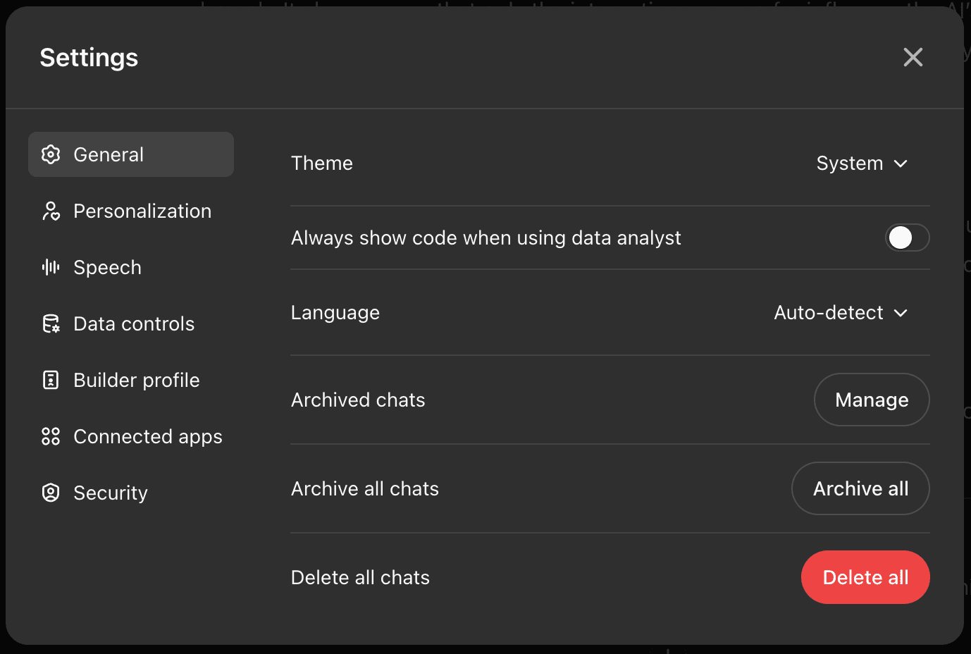 ChatGPT Delete Chat History