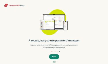 The setup page of the ExpressVPN Keys extension.