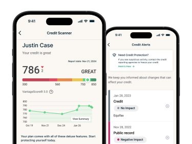 ExpressVPN Credit Scanner mobile interface.