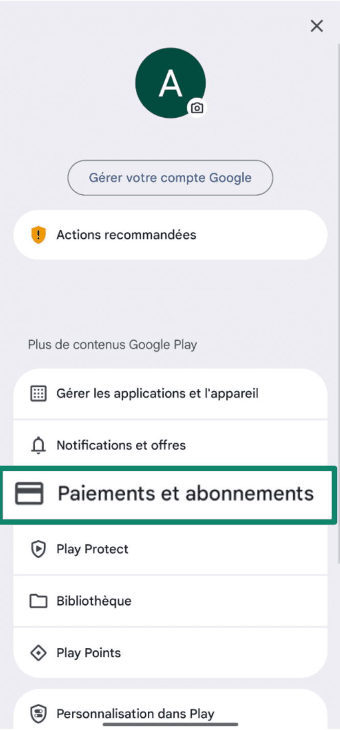 Select Payments Subscriptions Fr