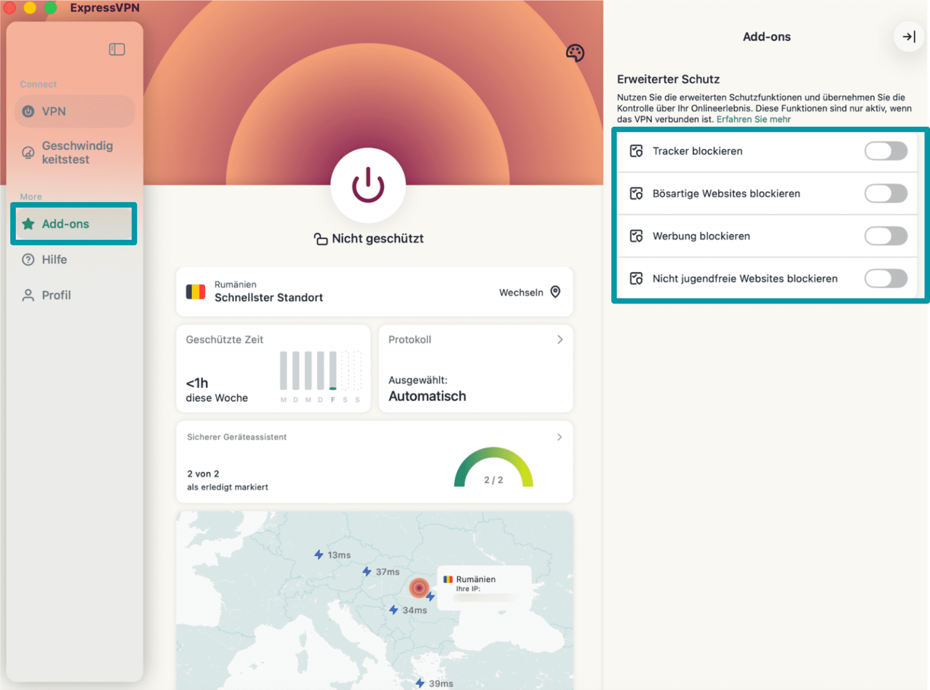 Untoggle The Advanced Protection Options De