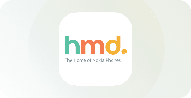 Logo HMD Global sur fond blanc