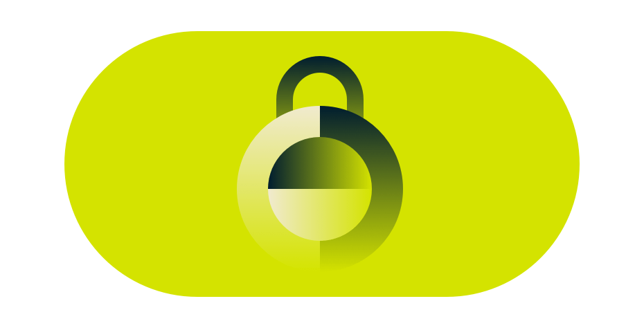 Güvenli yeşil kilit.