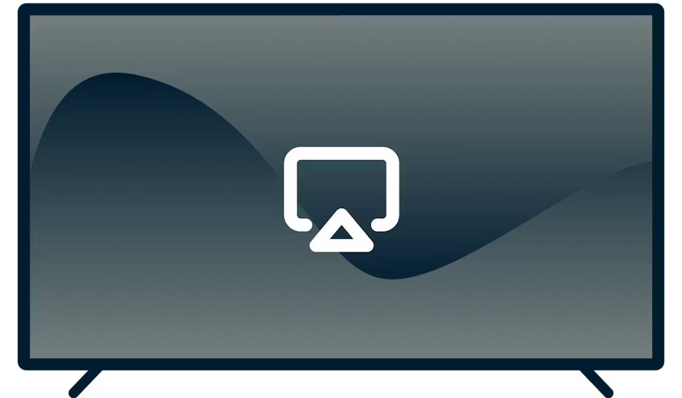 AirPlay logo op een tv.