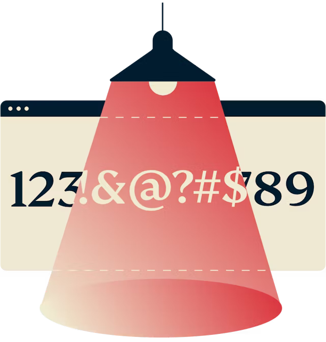 暗号化された数列を示すランプ