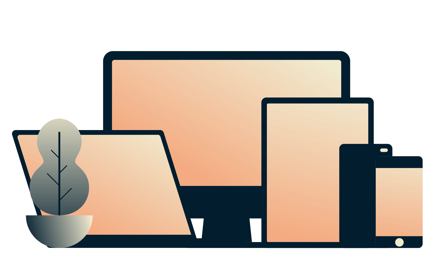 ExpressVPN을 동시에 실행 중인 휴대폰, 태블릿, 노트북, 데스크탑