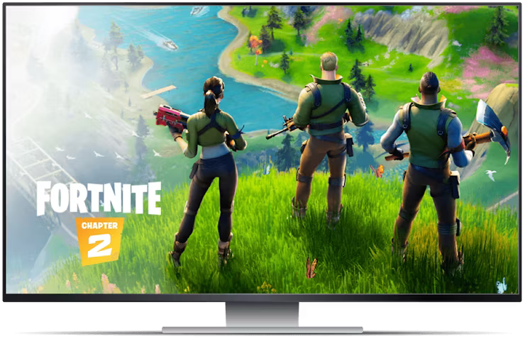 หน้าจอ Geforce now ที่มี Fortnite