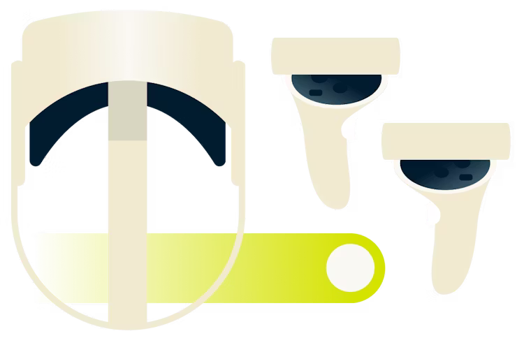 Gafas y controles del Meta (Oculus) Quest 2