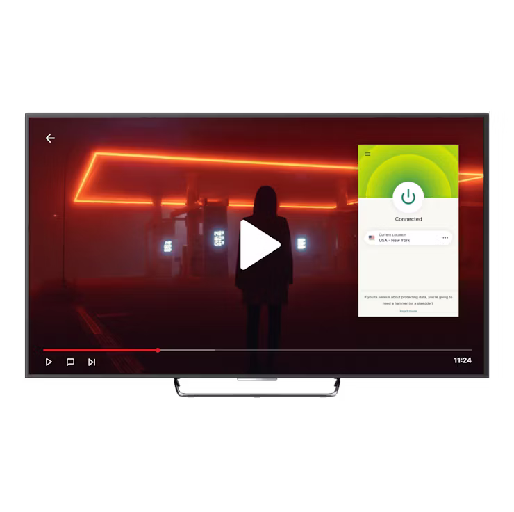 Interfaz de usuario de Netflix con una VPN.