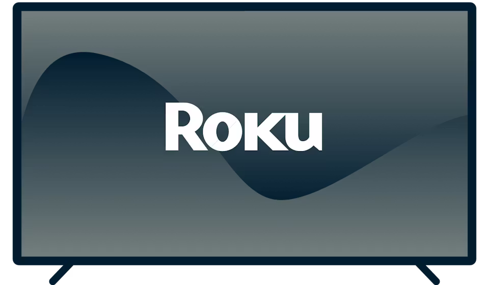 Roku logo op een TV.