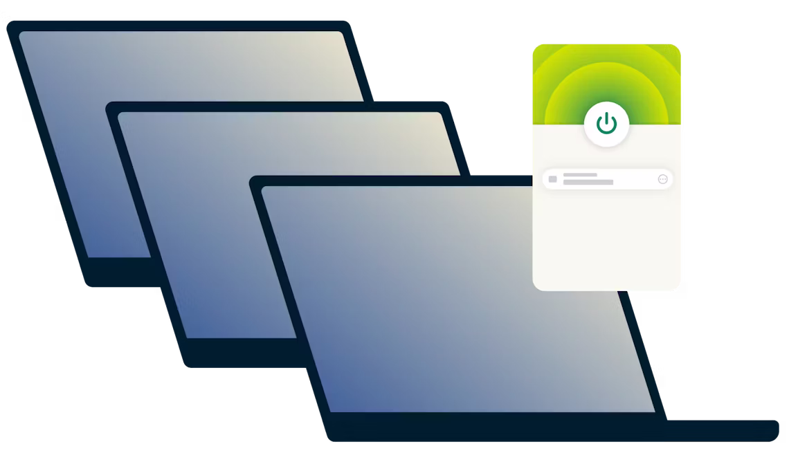 Tres laptops conectadas a la VPN al mismo tiempo.