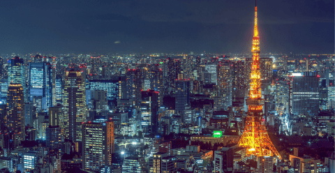 東京の夜景。
