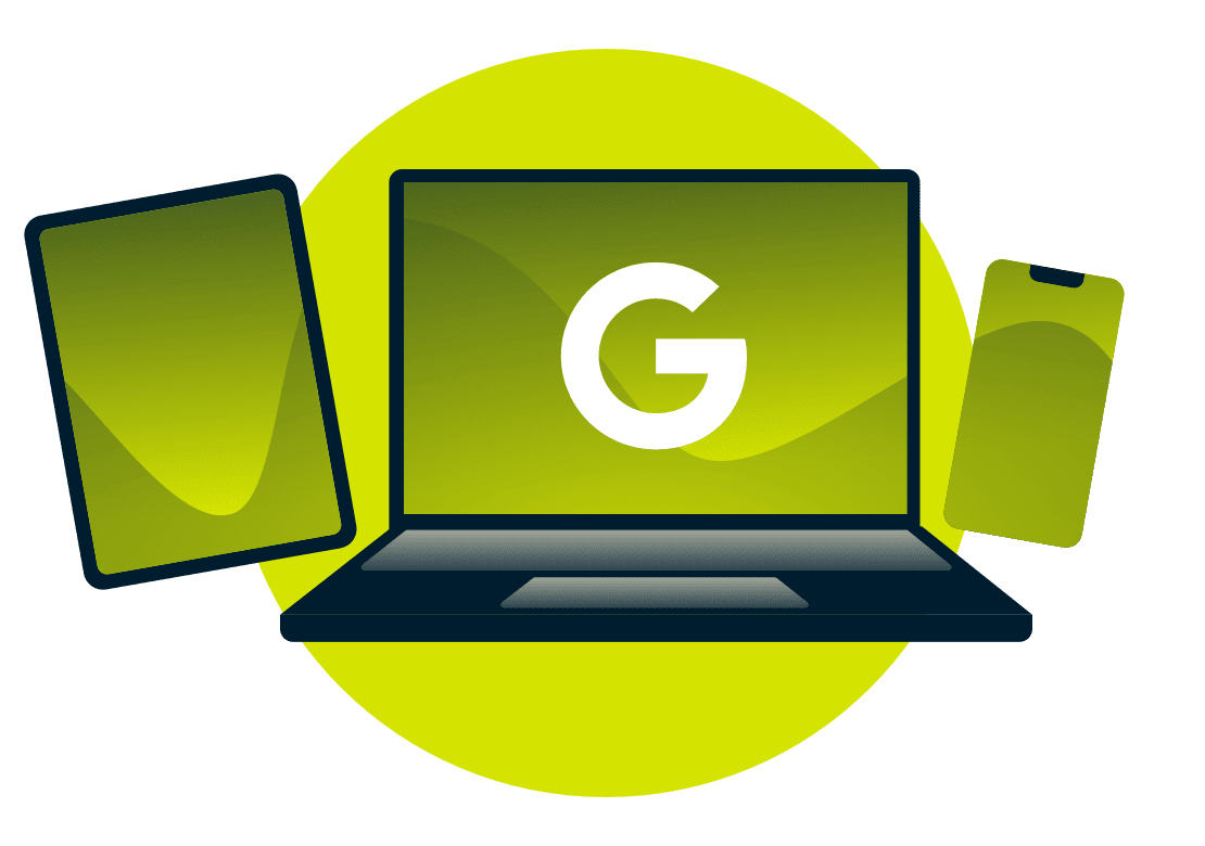 Dispositivos con el logotipo de Google.