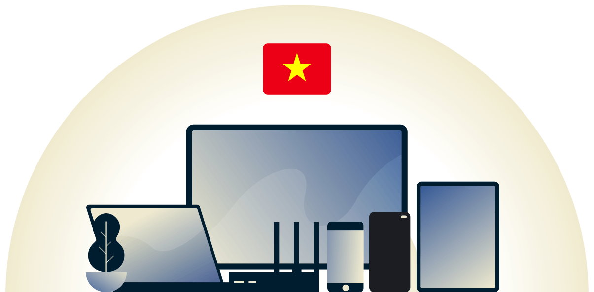 Vietnam VPN beskytter en række forskellige enheder.